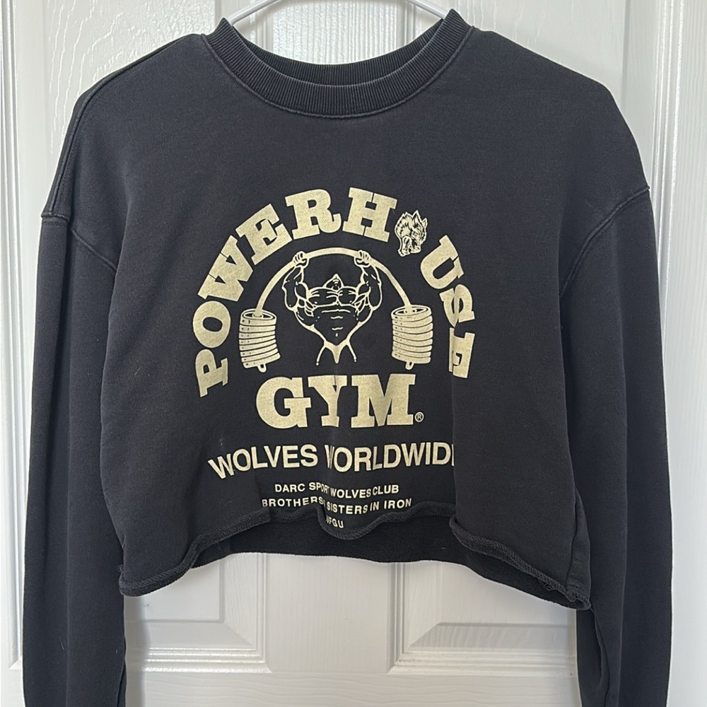 Darc Sport Black Cropped Powerhouse Hoodie